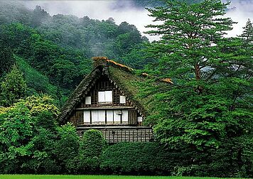 Reetdachhaus in Japan