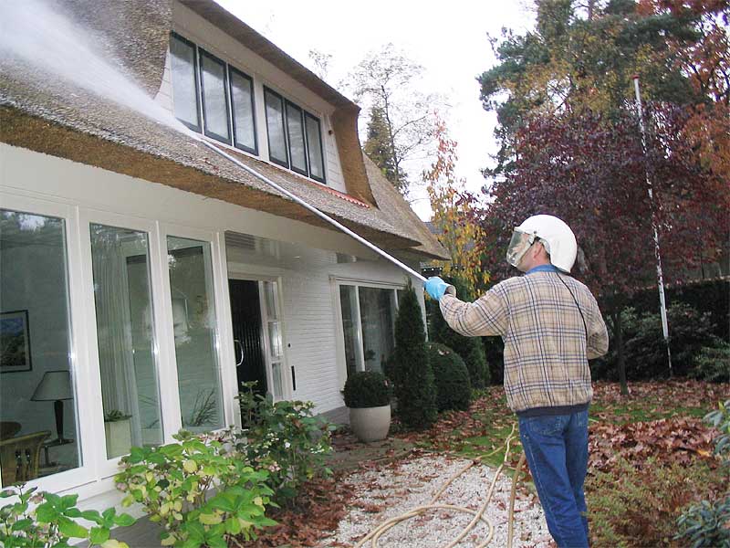 how to make a thatched roof spraying thatched roof with an algae repellent maintenance of thatched roofs how to make a thatched roof spraying thatched roof with an algae repellent maintenance of thatched roofs