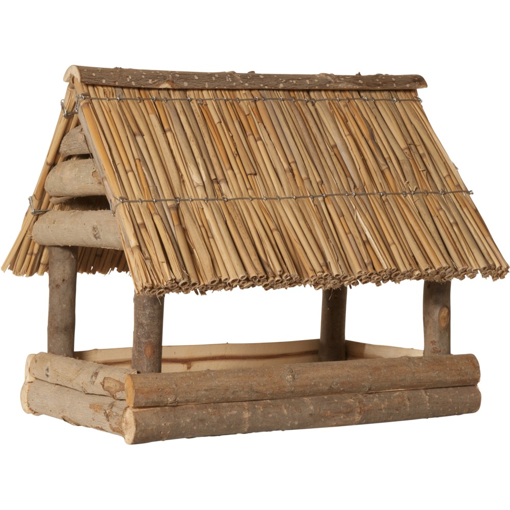 Hiss Reet Vogelhaus Futterhaus mit Reetplattendach