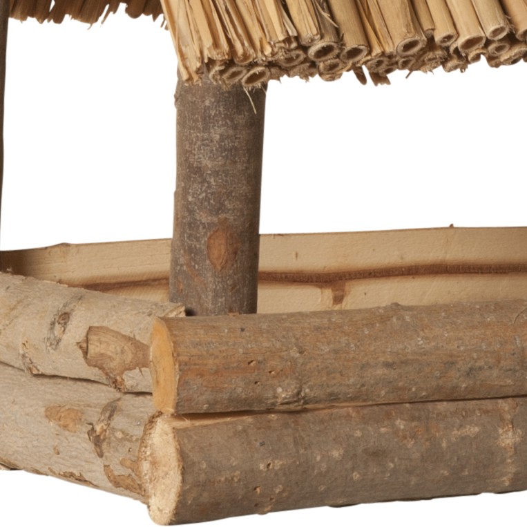 Hiss Reet Vogelhaus Futterhaus mit Reetplattendach